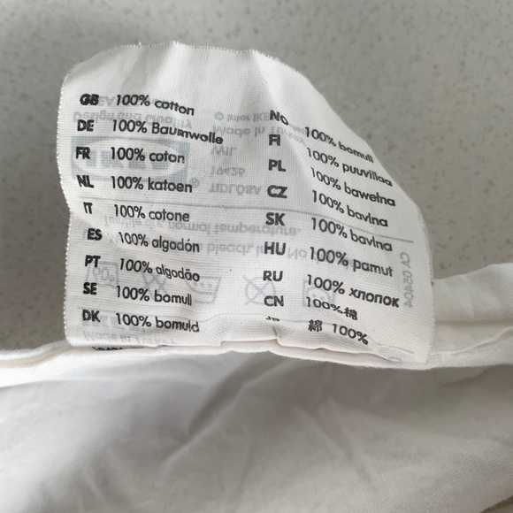 *Flaws* Ikea TIDLOSA 100% Cotton Elastic Dust Ruffle Bed Skirt, Size Adjustable? - Picture 8 of 9